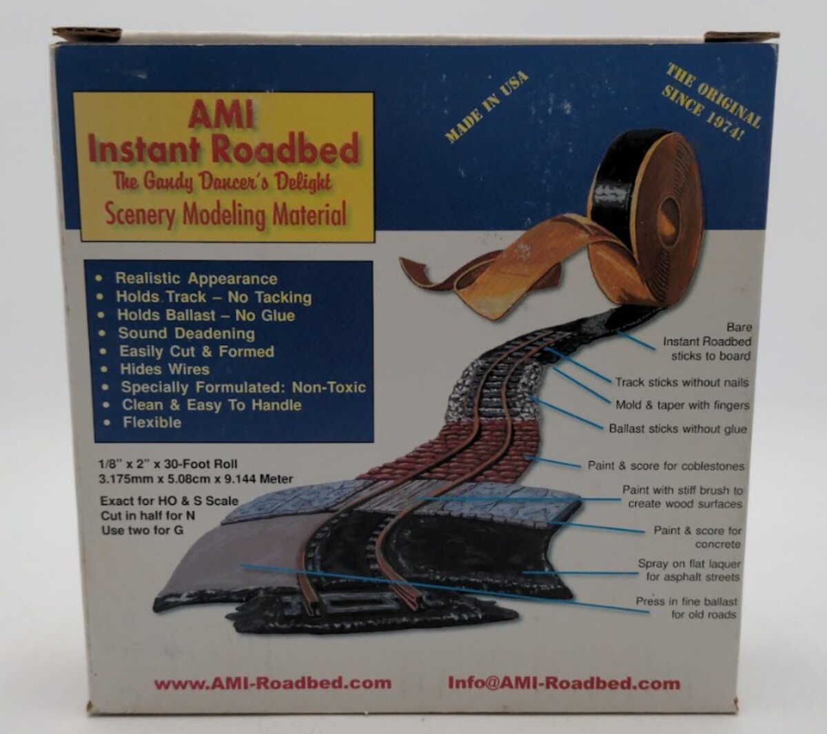 AMI ARR-130 HO Scale Black Instant Roadbed