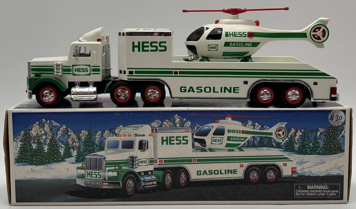 Hess 1995 1:64 Scale Diecast 18 Wheeler Truck with Helicopter