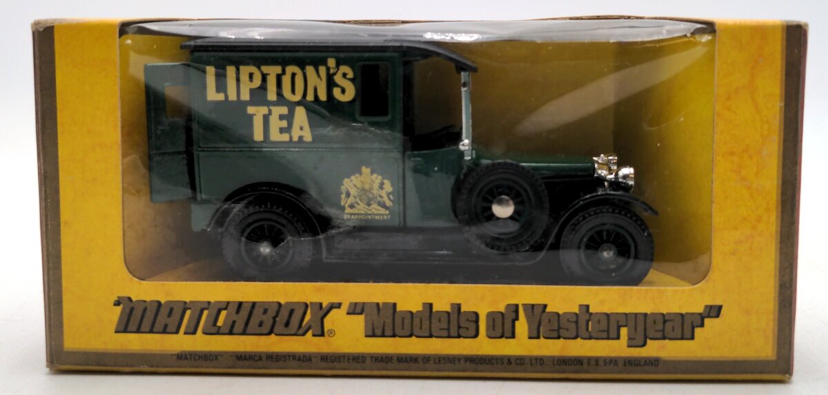 Matchbox Y-5 1:43 "Models of Yesteryear" Green Lipton's Tea 1927 Talbot Van