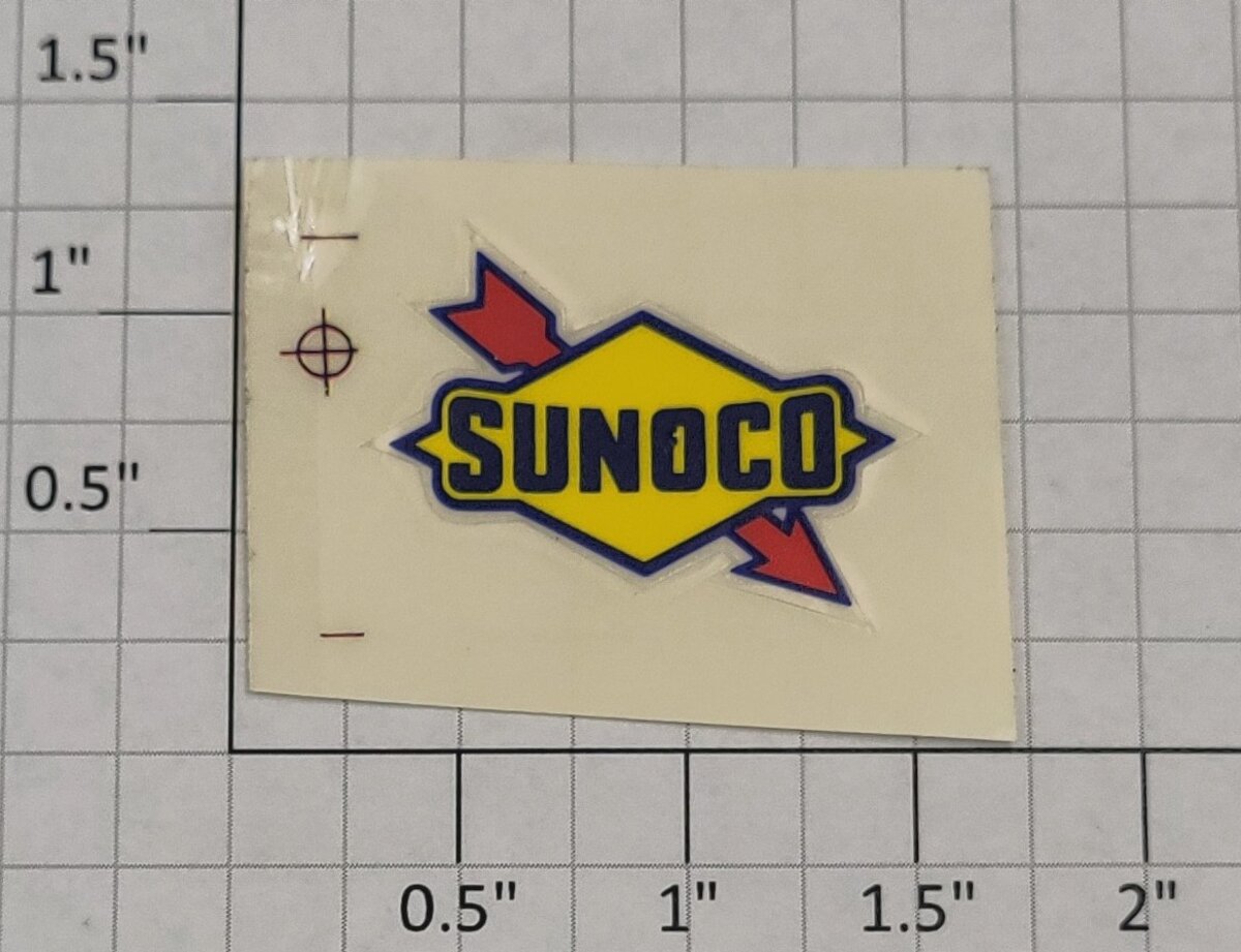 Lionel 16107-10 Sunoco Tanker Side Adhesive Sticker Decal