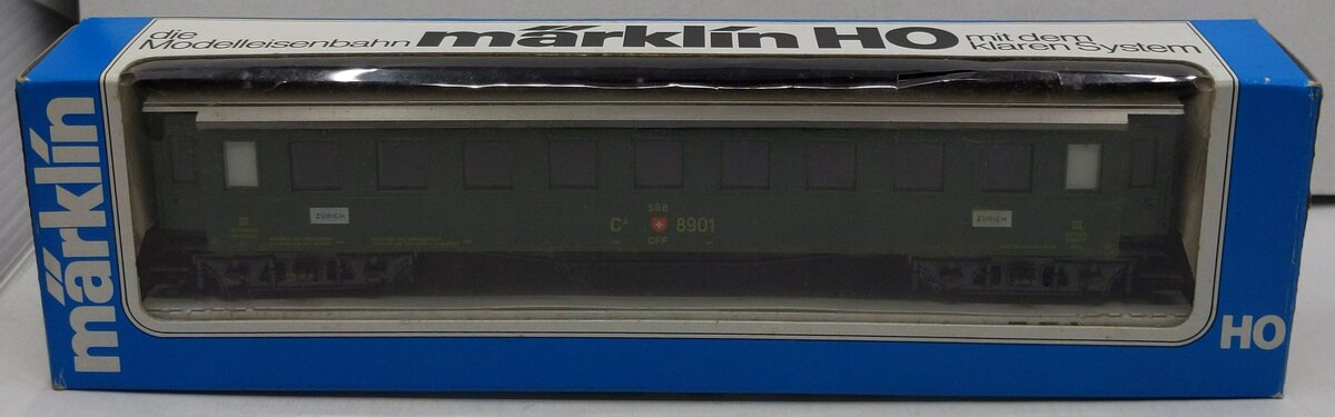 Marklin 4138 HO Scale Zurich Swiss Federal Railways SBB C4 Passenger Car #8901