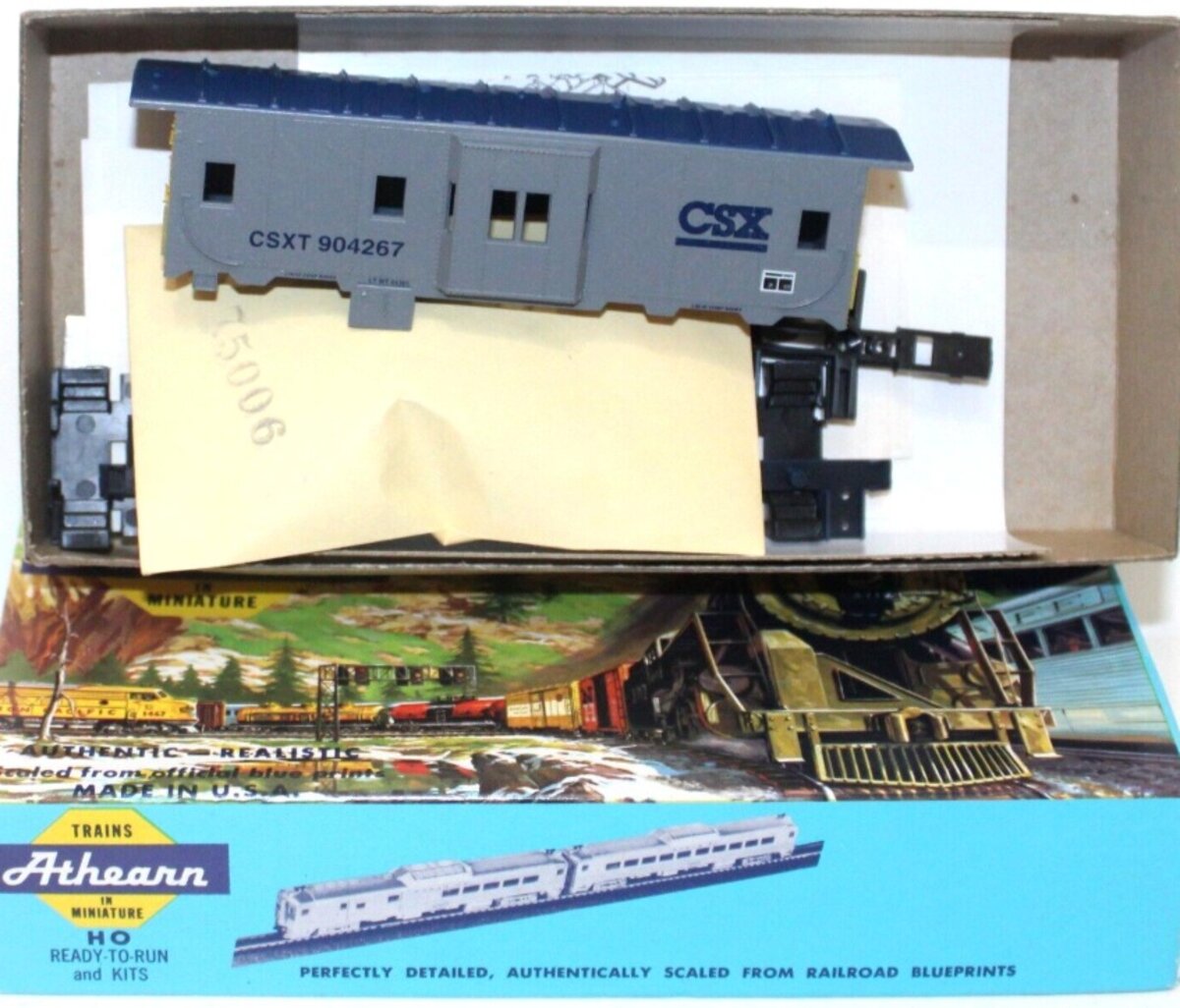 Athearn 1294 HO Scale CSX 37' Bay Window Caboose Kit