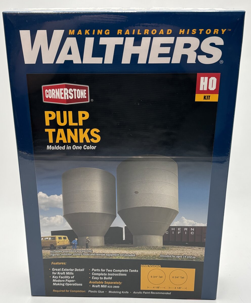 Walthers 933-3904 HO Pulp Tanks - Superior Paper Kit