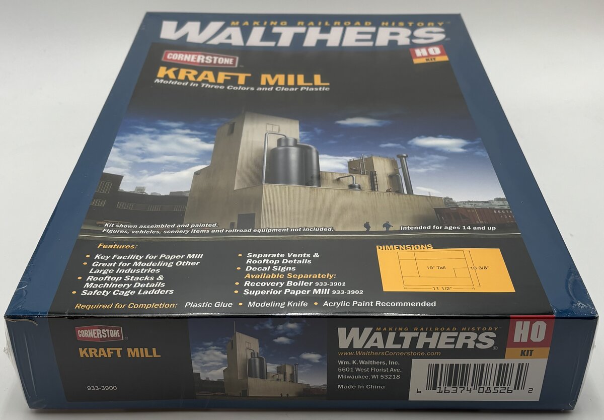 Walthers 933-3900 HO Scale Cornerstone Series Kraft Mill Building Kit