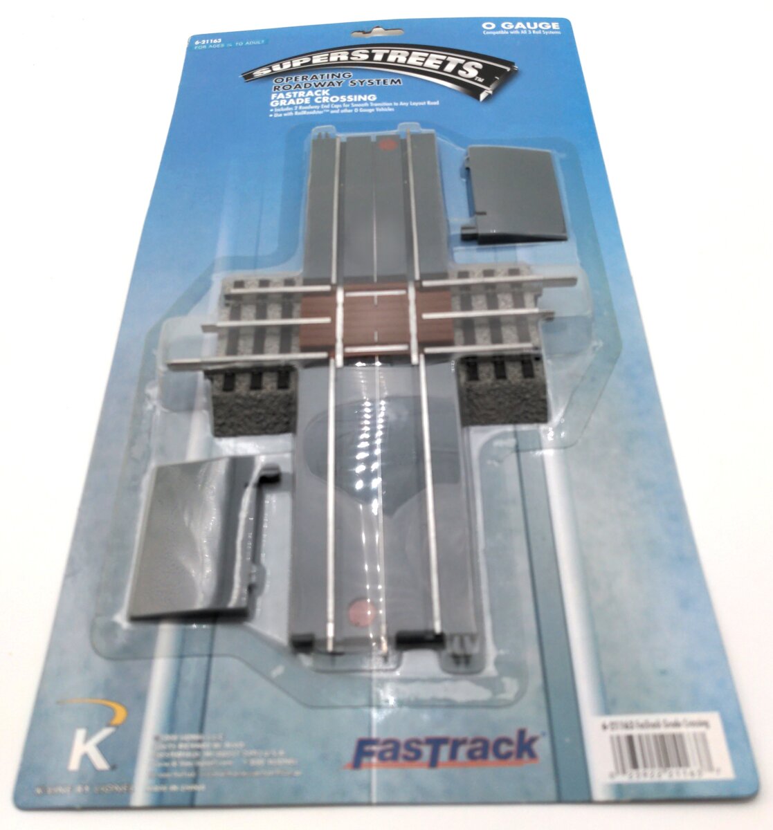 Lionel 6-21163 O Gauge SuperStreets 10" FasTrack Grade Crossing