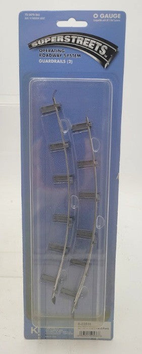 K-Line 6-22536 O Gauge Superstreets 21" Diameter Curved Guard Rail (Pack of 2)