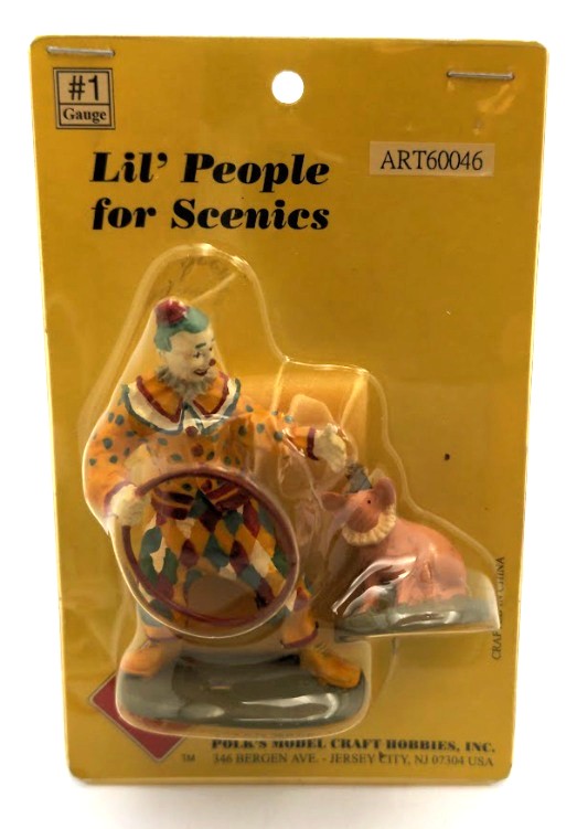 Aristo-Craft ART60046 G Scale Clown Holding Hoop w/Pig Wearing Hat