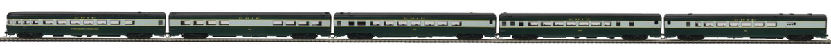 MTH 81-60007 O Erie Smooth Passenger Car Set (Set of 5)