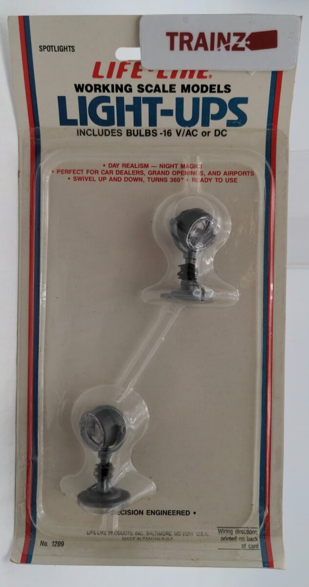 Life Like 1209 HO Scale Spotlight Light-Up (Pack of 2)