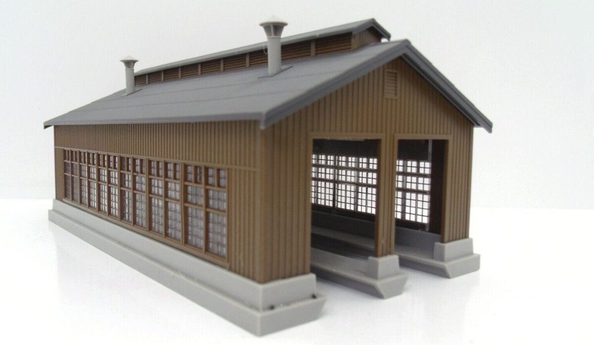 Kato 23-225 N Scale Wood 2-Stall Engine House Building Kit