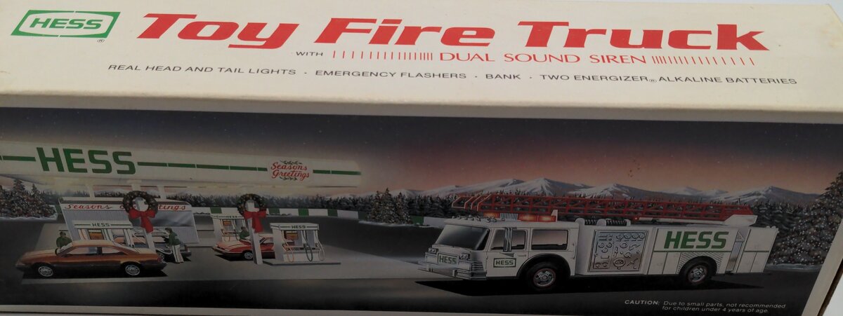 Hess 1989 Toy Fire Truck W/Dual Sound Siren