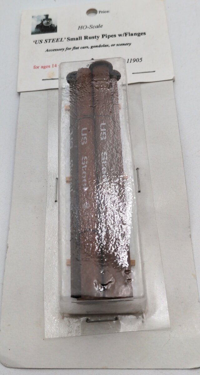 JWD Premium Products 11905 HO Scale Small Rusty Flanged Pipe Load