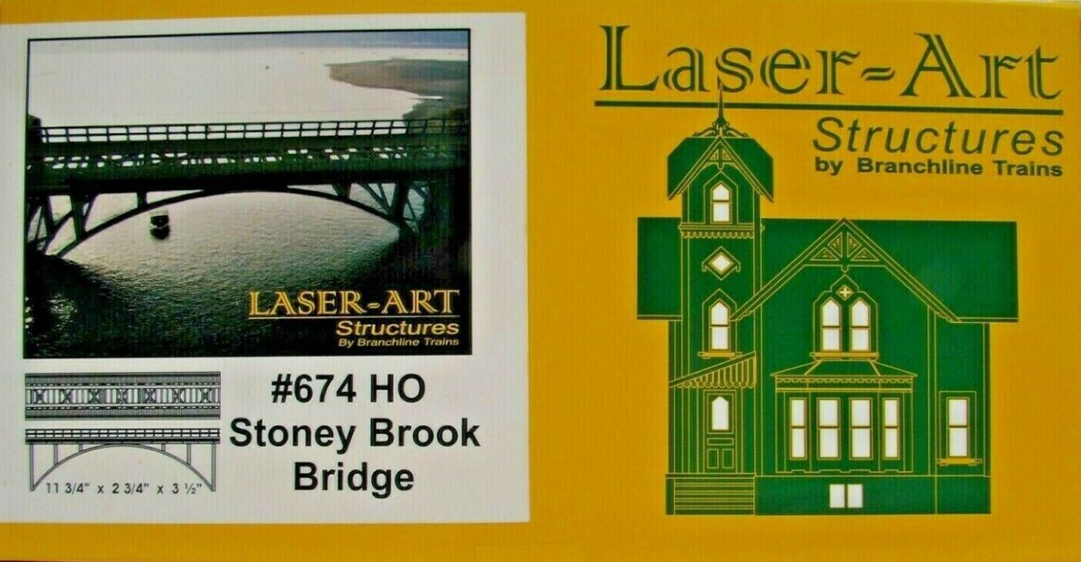 Branchline Trains Laser Art 674 HO Scale Stonybrook Open-rail Bridge
