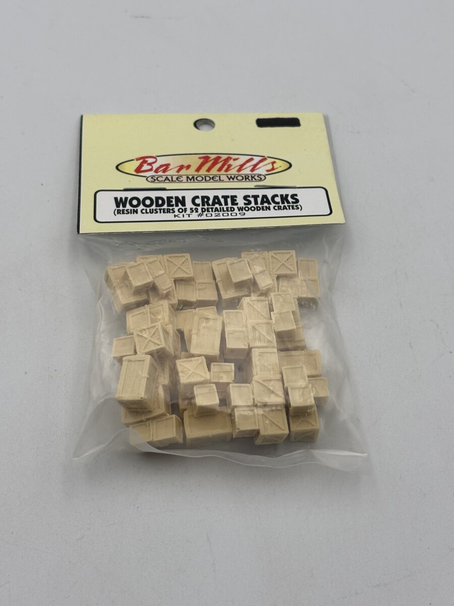 Bar Mills 02009 HO Wooden Crate Stack Unpainted Resin Clusters