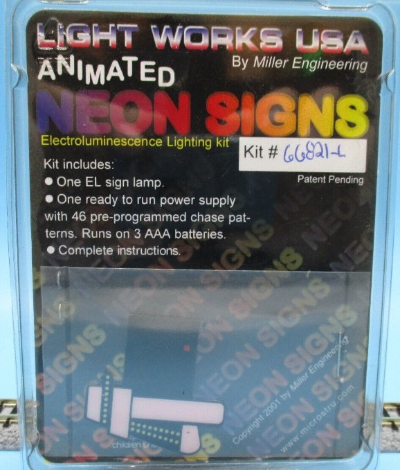 Miller Engineering 66821-L HO/N Animated Multi-Graphic Vertical Neon Sign Kit