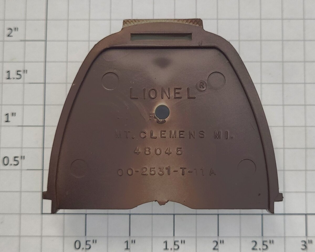 Lionel 7225-24 Brown Plastic Observation Car Skirt