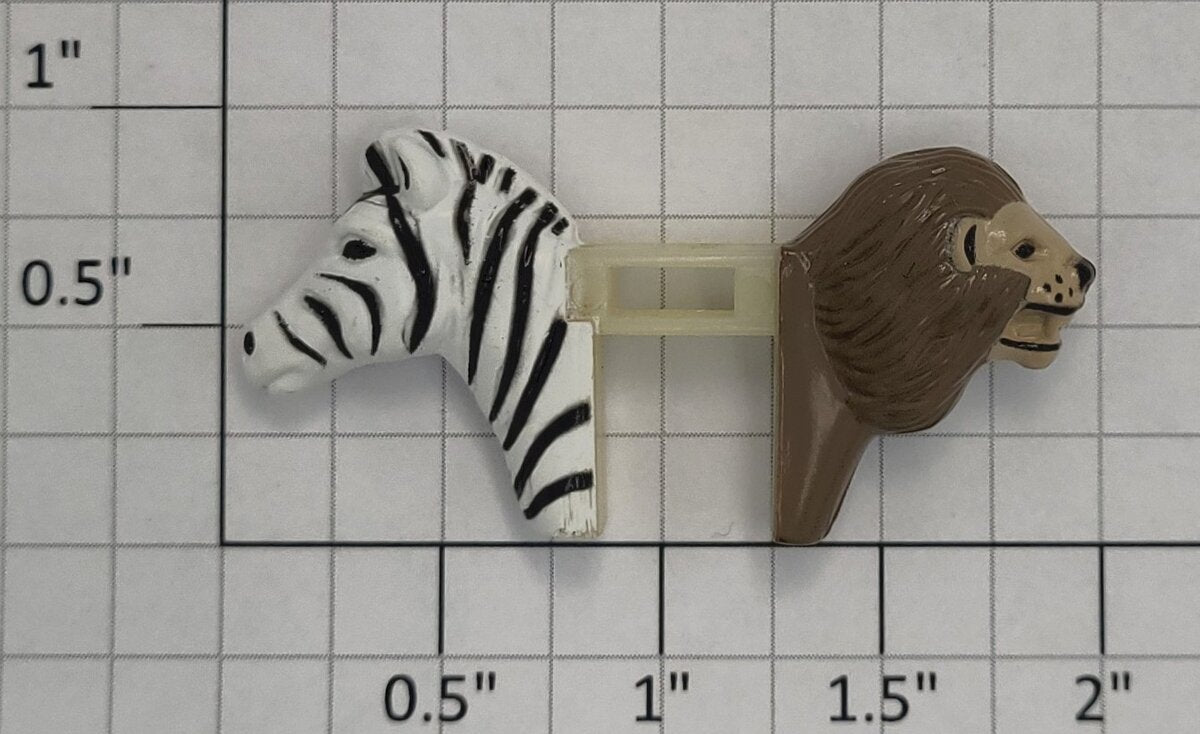 Lionel 16638-14 Circus Animal Car Lion and Zebra Head Figure