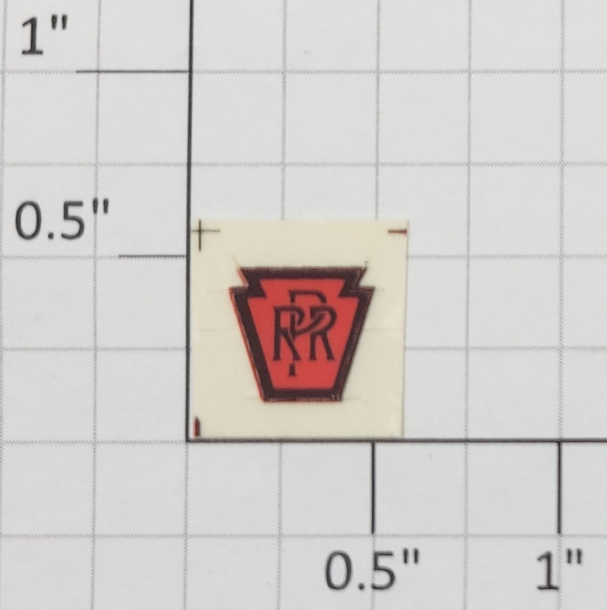 Lionel 18901-10 Red & Black PRR Keystone Sticker Decal