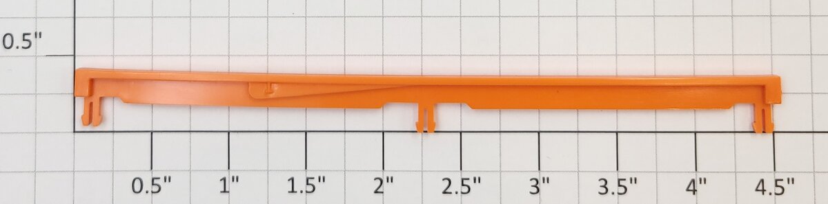 Lionel 17314-25 Standard O Gauge Reefer Orange Upper Door Guide