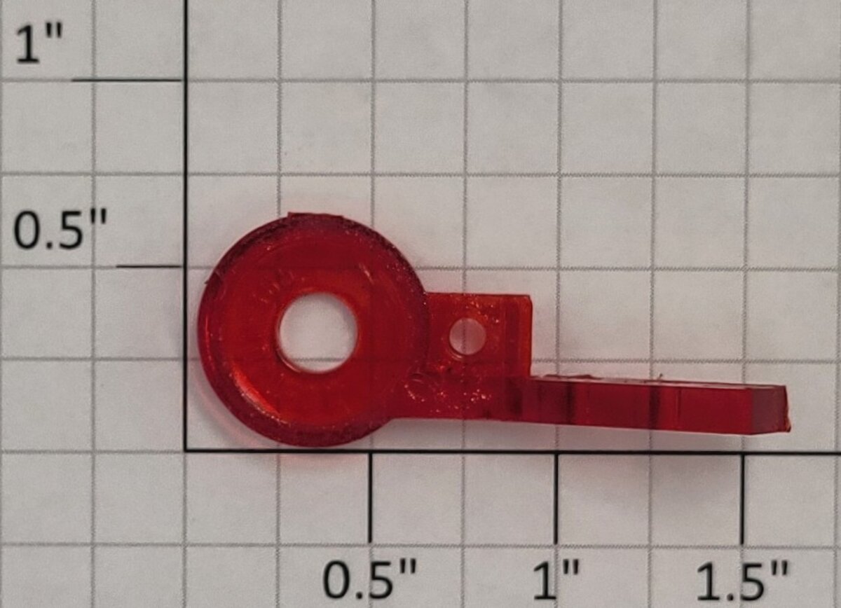 Lionel 28527-165 Transparent Red GP-9 Diesel Cherry Switch Mounting Bracket