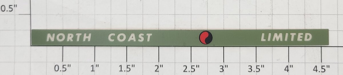 American Flyer 48920-40 North Coast Limited Combo Car Self-Adhesive Plaque