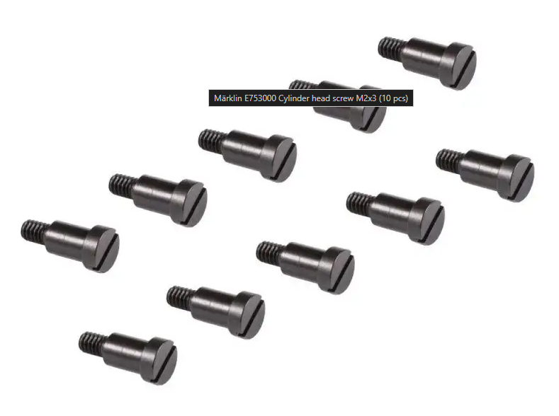 Marklin E753000 Model Train M2 x 3 Cheese Head Shoulder Screw (Pack of 10)