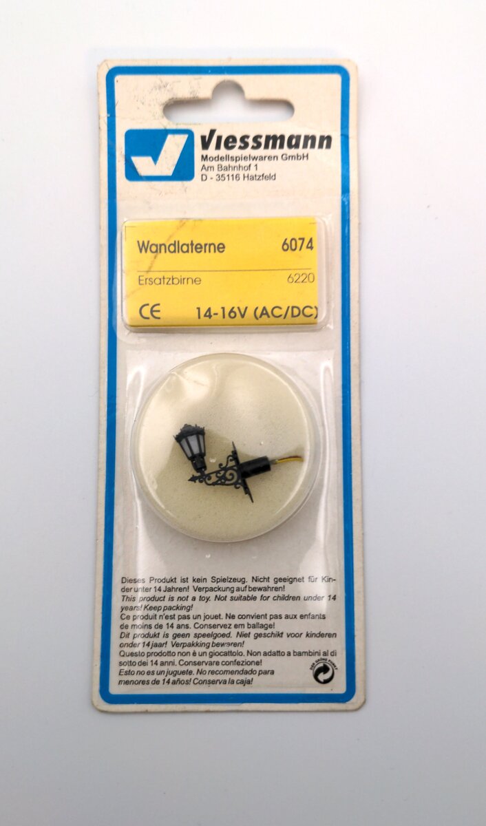 Viessmann 6074 HO Modellspielwaren Wall Lamp 14-16V AC-DC