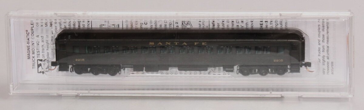 Micro-Trains 14500040 N Scale ATSF 78' Heavyweight Paired Window Coach Car #2205