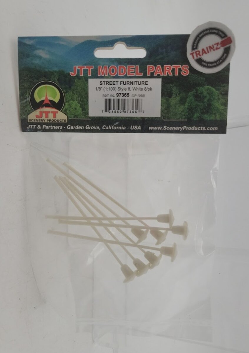 JTT Scenery Products 97365 1/8"(1:100) Scale Utility Poles Style #8 (Pack of 8)