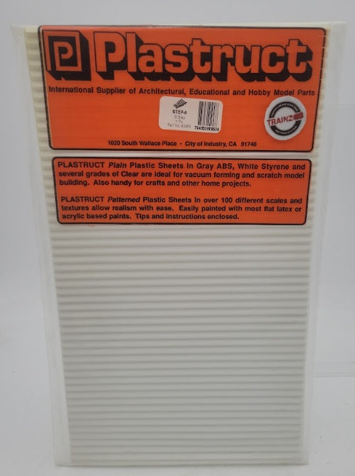 Plastruct 90953 O Scale 7" x 1/2" x .100" Stair Step-8 One Piece
