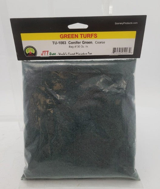 JTT Scenery Products TU-1003 Coarse Conifer Green Turf - 30 Cu in Bag