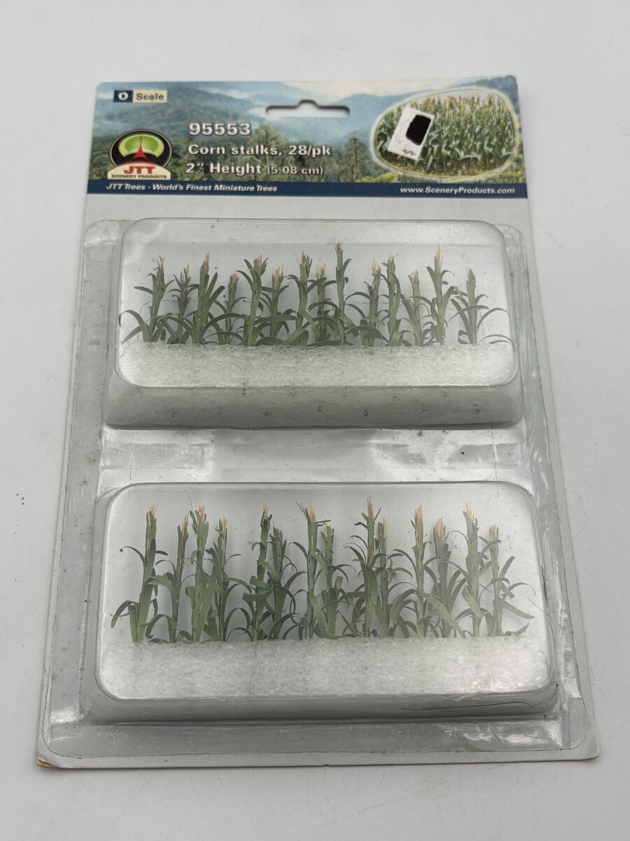 JTT Scenery Products 95553 O Scale 2" Height Corn Stalks (Pack of 28)