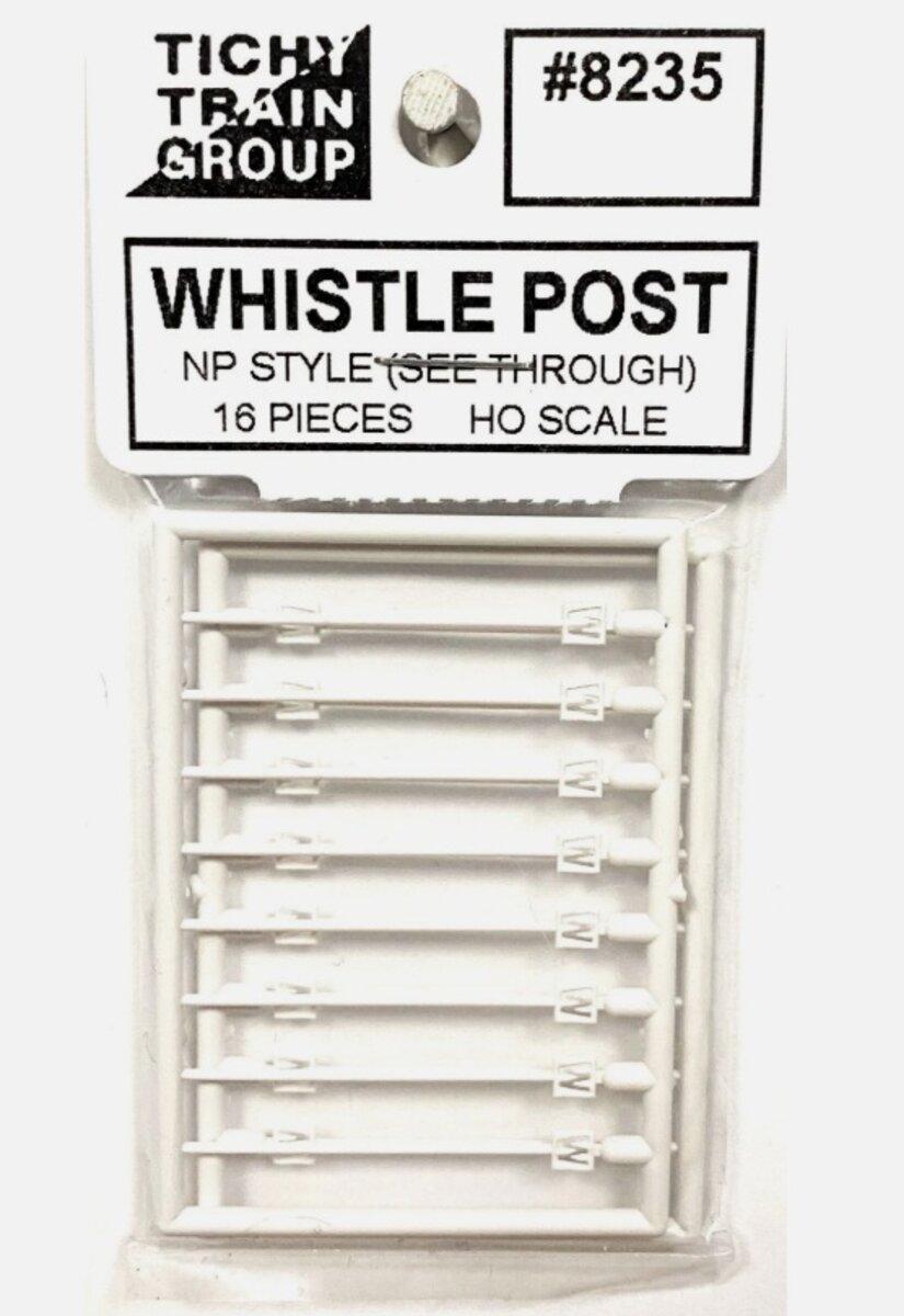 Tichy 8235 HO Scale Northern Pacific Style Whistle Post (Pack of 16)