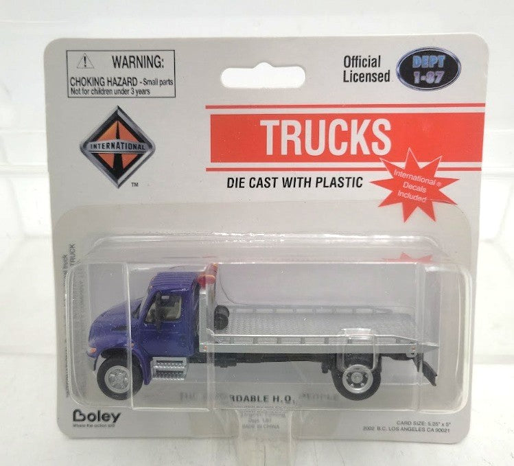 Boley 4112-26 1:87 Scale Dept 1-87 International 2-Axle Flatbed Rolloff Truck