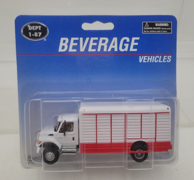 Boley 4513-77 1:87 Scale Dept 1-87 White / Red 2-Axle Beverage Truck Vehicles