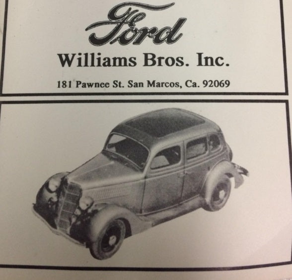 Williams Brothers 536 HO 1935 Ford 4 Door Plastic Kit