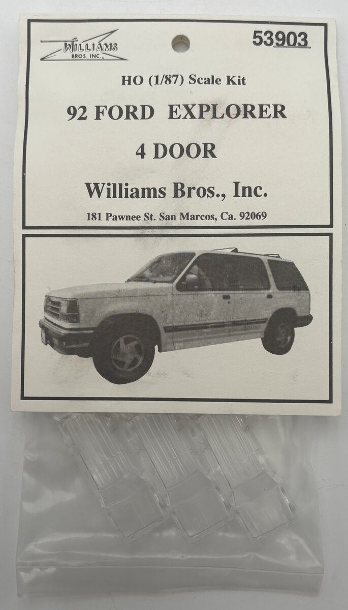 Williams Brothers 53903 HO 92' Ford Explorer 4 Door Kit
