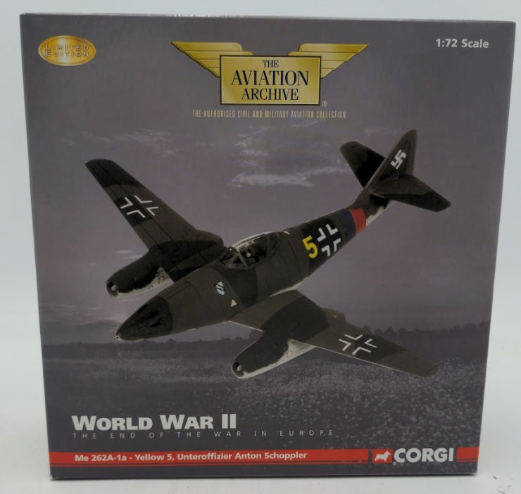 Corgi AA35702 1:72 ME-262-1A Yellow 5 Unreroffizier Anton Schoppler World War II