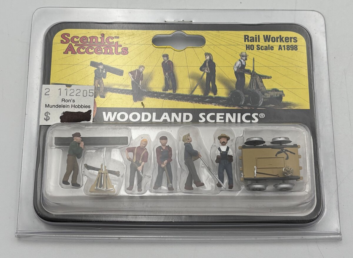 Woodland Scenics A1898 HO Scenic Accents Rail Worker Figures (Set of 8)