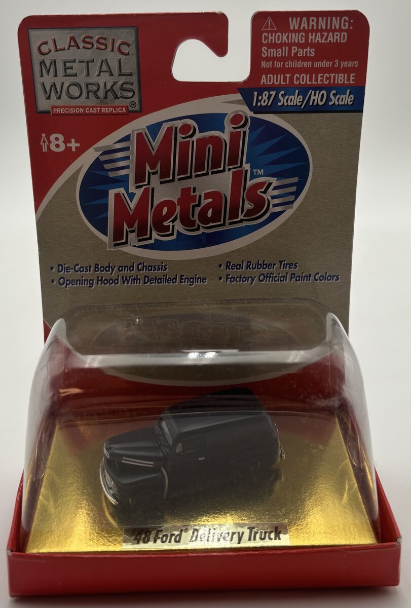 Classic Metal Works 30142 HO Mini Metals Dark Blue 1948 Ford Delivery Truck