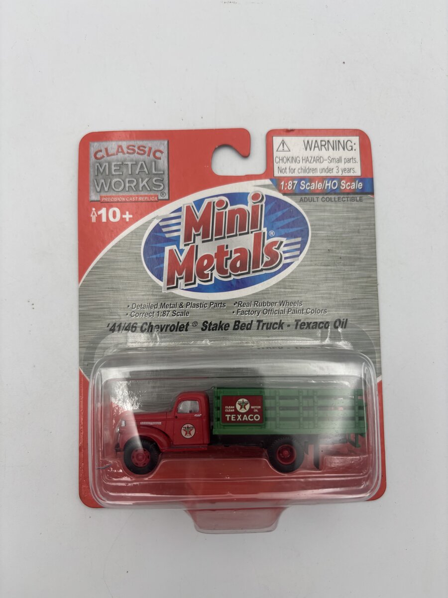 Classic Metal Works 30355 HO Mini Metals Texaco '41-46 Chevrolet Stakebed Truck