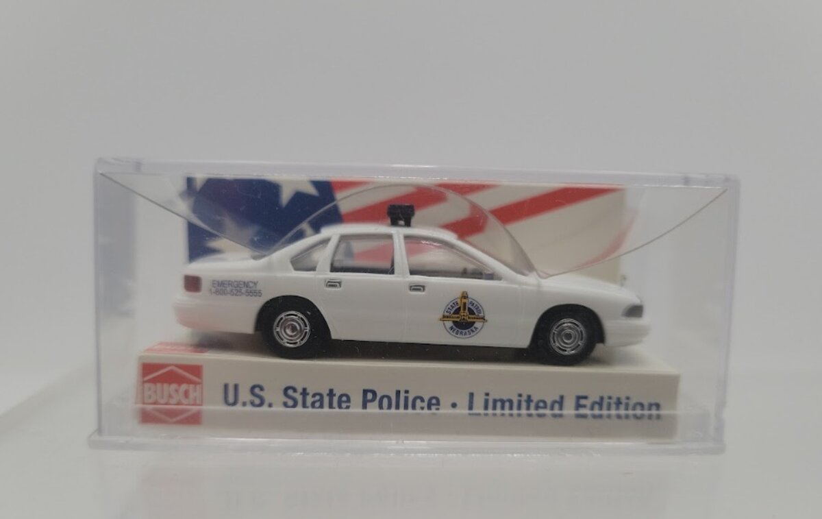 Busch 47672 HO Scale Chevrolet Caprice Nebraska State Police Limited Edition