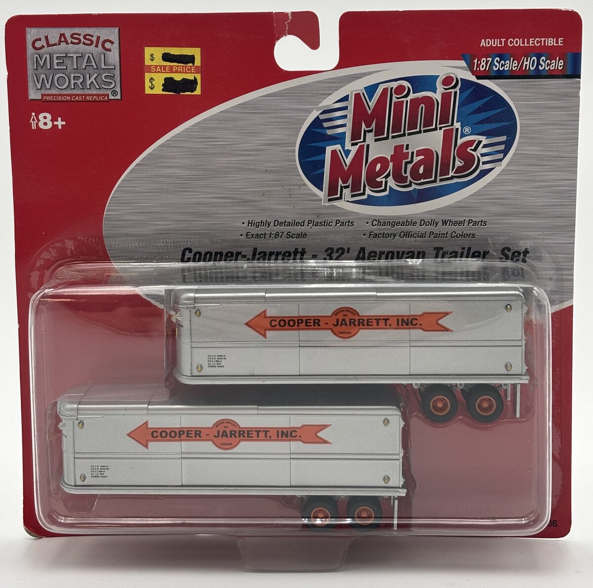 Classic Metal Works 31106 HO Mini Metals Cooper-Jarrett 32' Aerovan Trailers