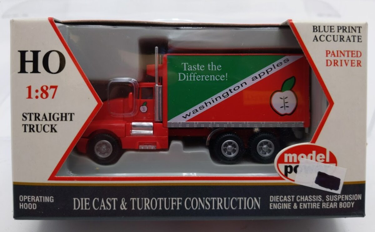 Model Power 32105 1:87 18’ Refrigerated Truck Washington Apples
