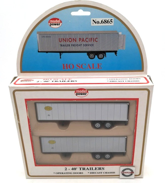 Model Power 6865 HO Scale 40’ HW Trailer New York Central (Set of 2)