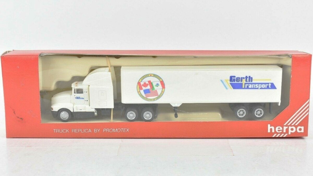 Herpa 6142 1:87 Scale Kenworth Gerth Transport Tractor Trailer Truck