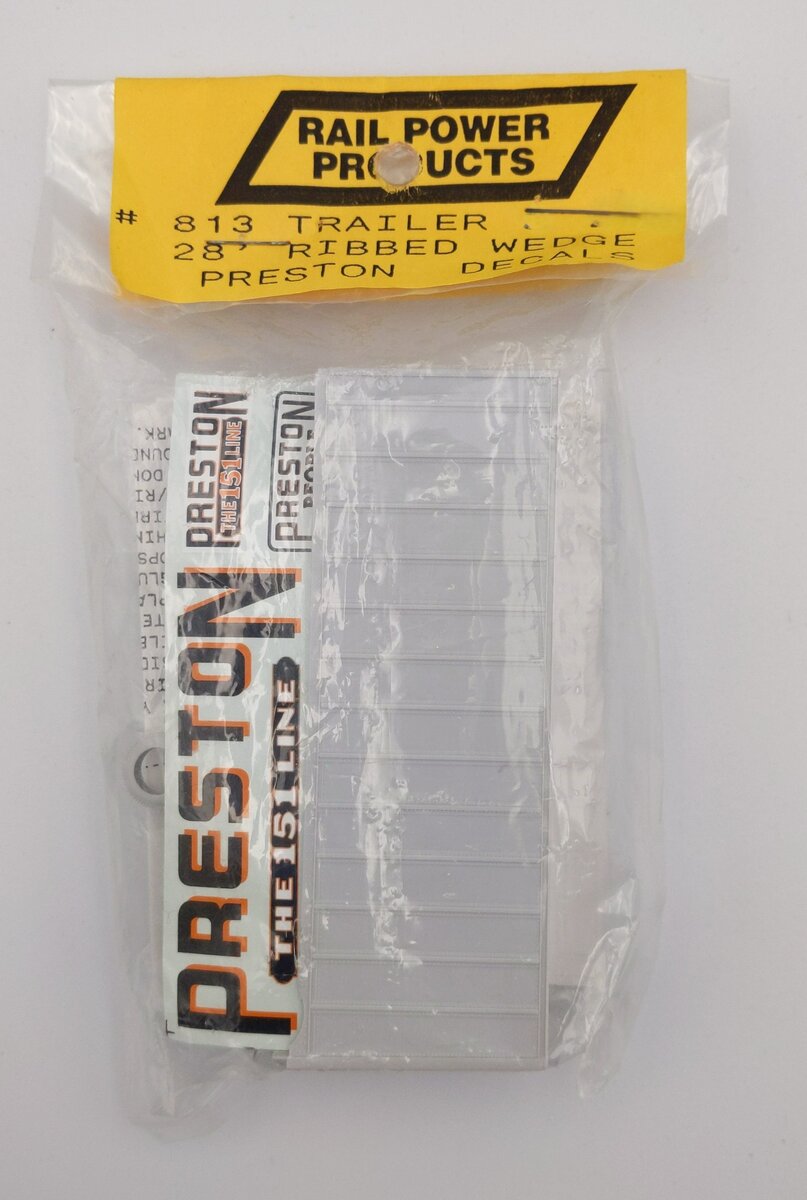 Rail Power 813 1:87 28’ Ribbed Wedge Trailer Preston