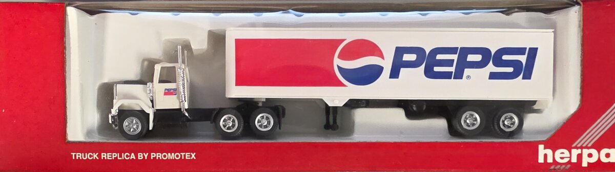 Herpa 6079 HO Mack Pepsi Tractor and Trailer