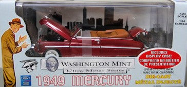 Hawk Models 66009 1:24 Diecast Washington Mint Red 1949 Mercury Convertible