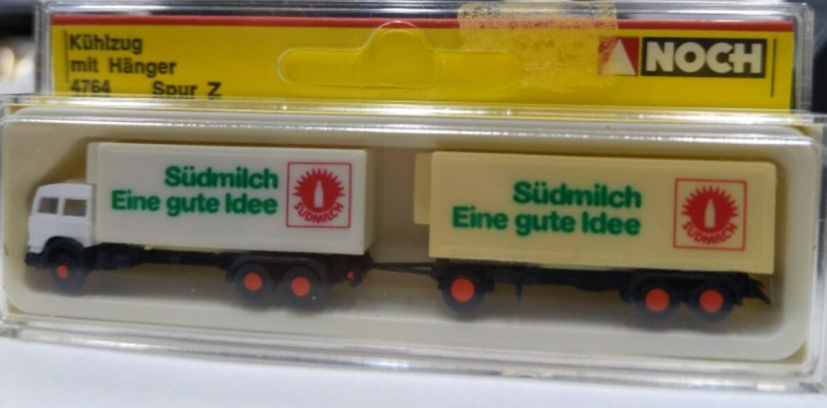 Noch 4764 Z Scale Mini-Club Sudmilch Eine Gute Idee Refrigerated Truck W/Trailer